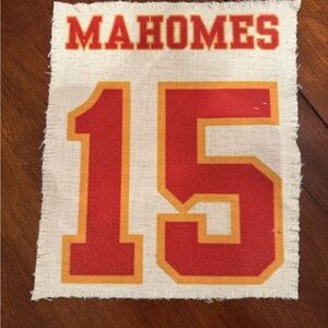 NEW Kansas City Chiefs Mahomes 15 Fabric Shirt Size Patch